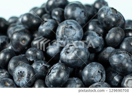 Blueberry Pile Macro Background. Healthy Vegan Superfood. Blueberry Pile Macro Background. Healthy Vegan Superfood. 129690708