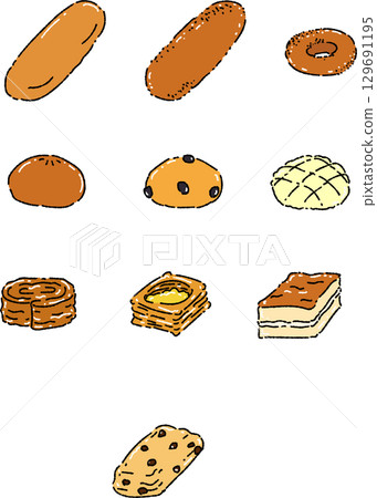 光滑的甜麵包 129691195