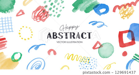 Colorful abstract watercolor illustration background 129691437