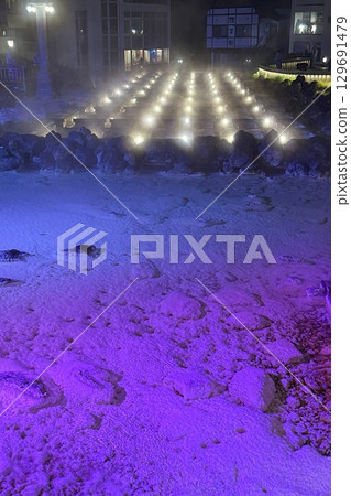 One of Japan's most famous hot springs: the fantastical Yubatake lighting at Kusatsu Onsen One of Japan's most famous hot springs: the fantastical Yubatake lighting at Kusatsu Onsen 129691479