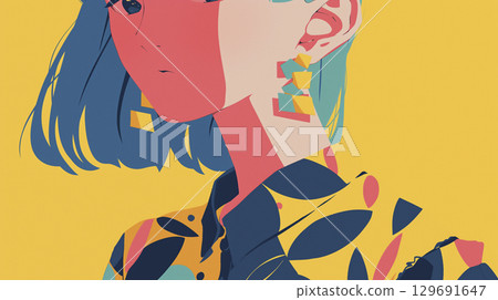 Animation illustration: Girl 129691647