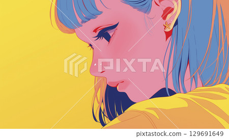 Animation illustration: Girl 129691649