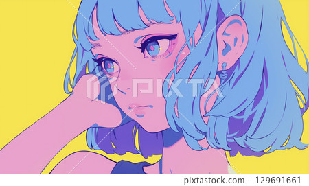 Animation illustration: Girl 129691661