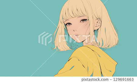 Animation illustration: Girl 129691663