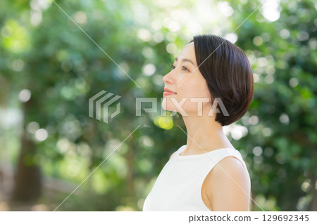 Women, Fresh green, Green, Skin care 129692345