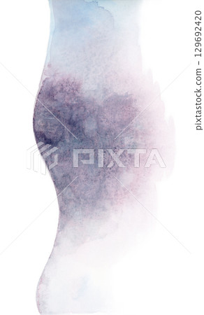 A beautiful flowing watercolor painting with a water-like flow and gradation A beautiful flowing watercolor painting with a water-like flow and gradation 129692420