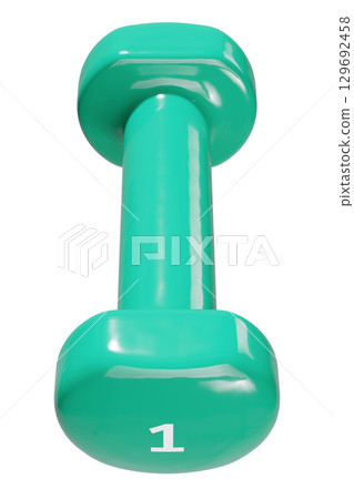 Round vinyl rubber Dumbbell, weightlifting gym equipment top view Round vinyl rubber Dumbbell, weightlifting gym equipment top view 129692458