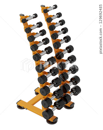 Gym Dumbbell rack, a stand for weightlifting gym equipment Gym Dumbbell rack, a stand for weightlifting gym equipment 129692485