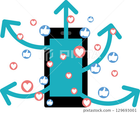 Influencer graphic material illustration 129693001