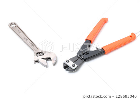 Wrenches, spanners, tools, implements, DIY, wire clippers, screws, nuts, bolts, industry, repair, carpentry 129693046