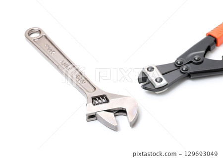 Wrenches, spanners, tools, implements, DIY, wire clippers, screws, nuts, bolts, industry, repair, carpentry 129693049