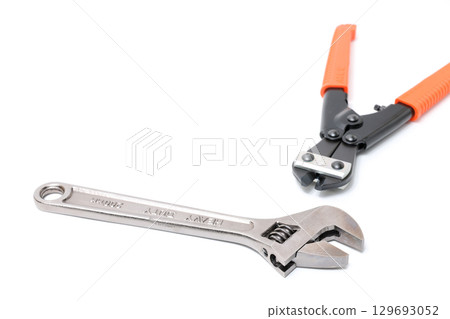 Wrenches, spanners, tools, implements, DIY, wire clippers, screws, nuts, bolts, industry, repair, carpentry Wrenches, spanners, tools, implements, DIY, wire clippers, screws, nuts, bolts, industry, repair, carpentry 129693052