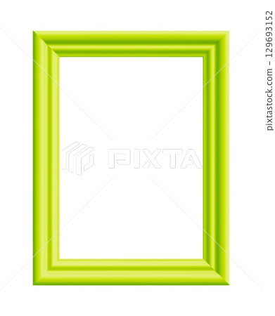 Green picture frame isolated on white background 129693152