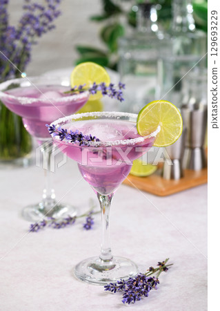 Lavender Margarita Cocktail Lavender Margarita Cocktail 129693229