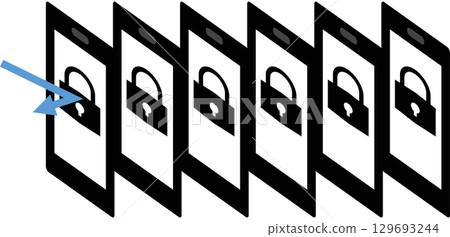 Cyber security illustration Cyber security illustration 129693244
