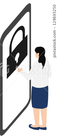 Cyber security illustration 129693250