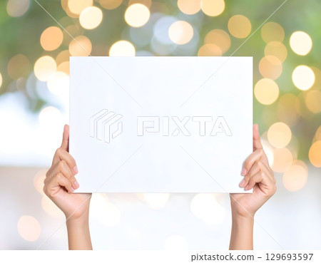 A clean, blank whiteboard 129693597