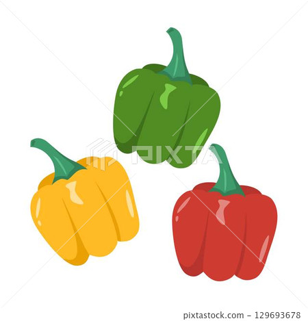 bell pepper vegetable illustration design 129693678
