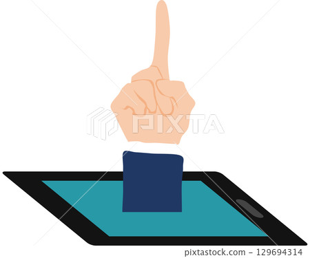 Illustration of a company using social media Illustration of a company using social media 129694314