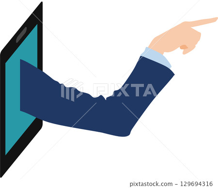 一家公司使用社群媒體的插圖 129694316