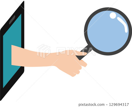 Illustration of a company using social media Illustration of a company using social media 129694317