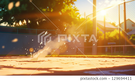 一個棒球場 129694411