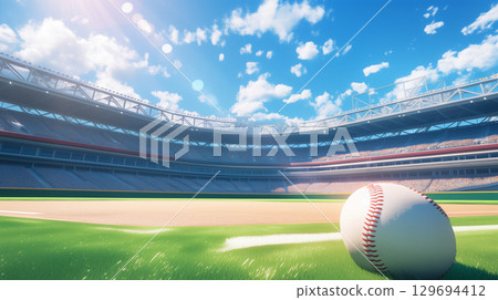 一個棒球場 129694412