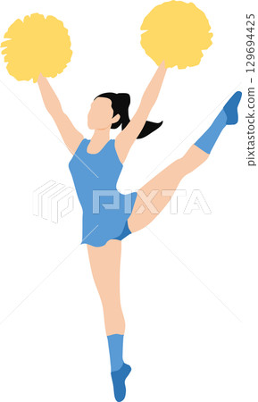 啦啦隊的插圖 129694425