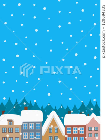 Christmas Material Nordic Snowy Town Christmas Material Nordic Snowy Town 129694835