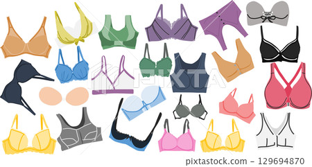 Illustration of messy underwear Illustration of messy underwear 129694870