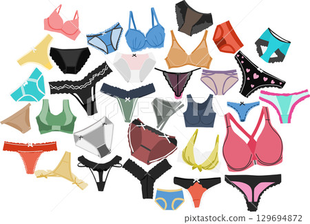 Illustration of messy underwear Illustration of messy underwear 129694872