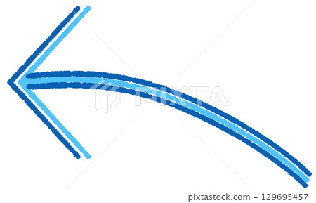 簡單的藍色箭頭插畫 簡單的藍色箭頭插畫 129695457