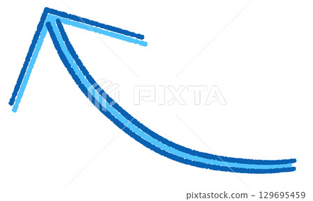 簡單的藍色箭頭插畫 簡單的藍色箭頭插畫 129695459