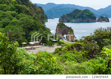 View of Tomyogasaki in Izu Peninsula Geopark, Nishiizu Town, Shizuoka Prefecture View of Tomyogasaki in Izu Peninsula Geopark, Nishiizu Town, Shizuoka Prefecture 129695644