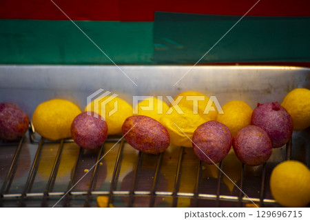 Taiwanese night market snack: golden, crispy, and chewy sweet potato balls Taiwanese night market snack: golden, crispy, and chewy sweet potato balls 129696715