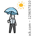 Simple human _ parasol _ office worker 129697810