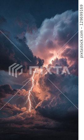 Mother Nature's Powerful Lightning 129699169