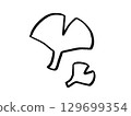 Ginkgo leaf_line 129699354