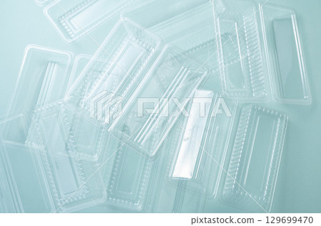 Lots of plastic containers 129699470
