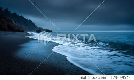 The seaside shrouded in darkness The seaside shrouded in darkness 129699544
