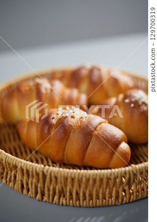 apanese Croissant Shaped Salty Buttery Bread (Shio Pan) 129700319