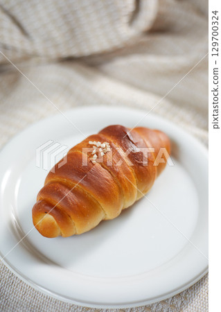 apanese Croissant Shaped Salty Buttery Bread (Shio Pan) 129700324