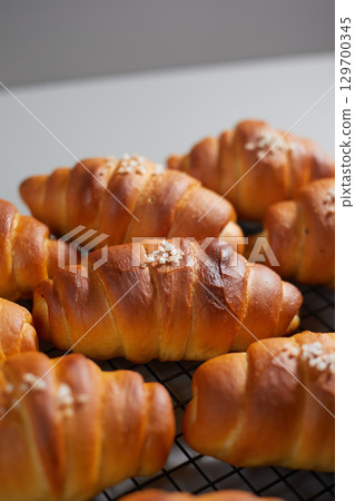 apanese Croissant Shaped Salty Buttery Bread (Shio Pan) apanese Croissant Shaped Salty Buttery Bread (Shio Pan) 129700345