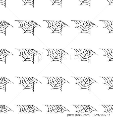Halloween seamless pattern in hand draw style 129700783