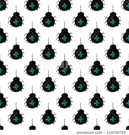 Halloween seamless pattern in hand draw style Halloween seamless pattern in hand draw style 129700785