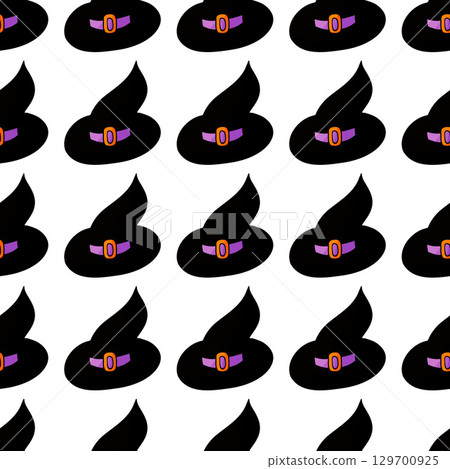 Halloween seamless pattern in hand draw style 129700925
