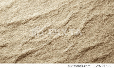 Textured Background Providing Natural Beige Paper Wrinkle Aesthetic for Design Use 129701499