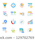 Digital Marketing Icon Set SEO,Social Media 129702769