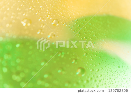 Water droplets/green background material 129702806