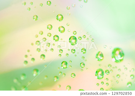 Water droplets/green background material Water droplets/green background material 129702850